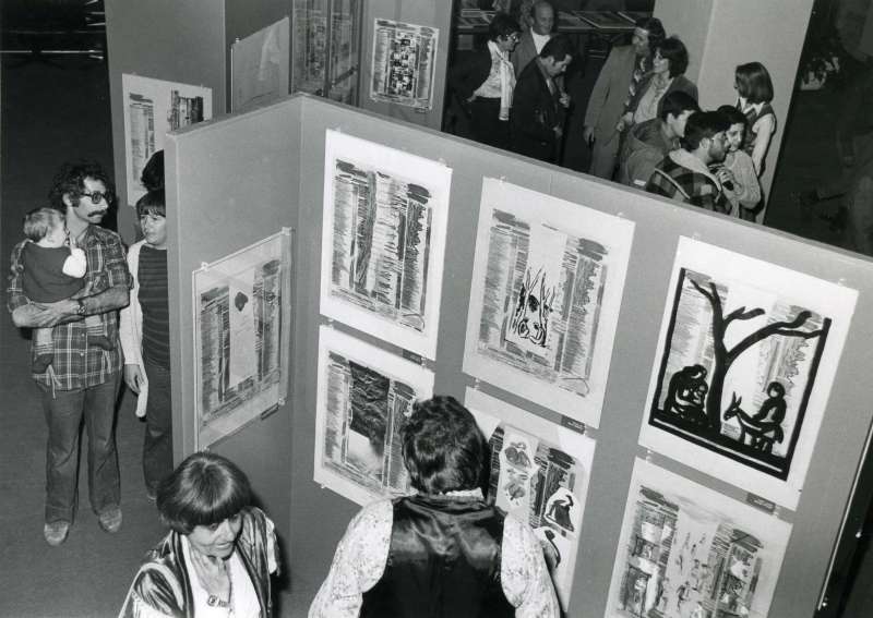 At the opening of the exhibition 
